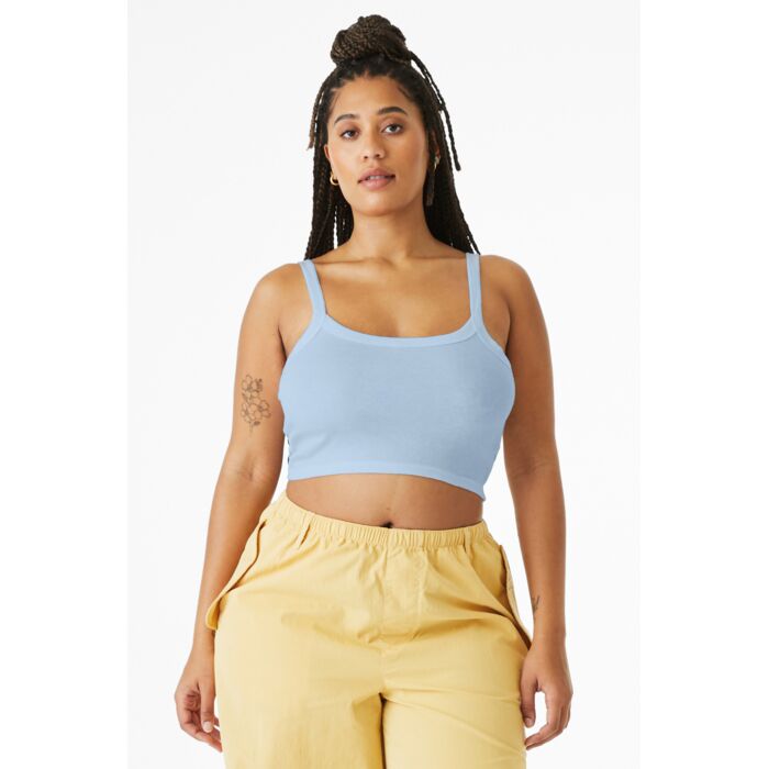 Women's Micro Rib Spaghetti Strap Tank Thumbnail