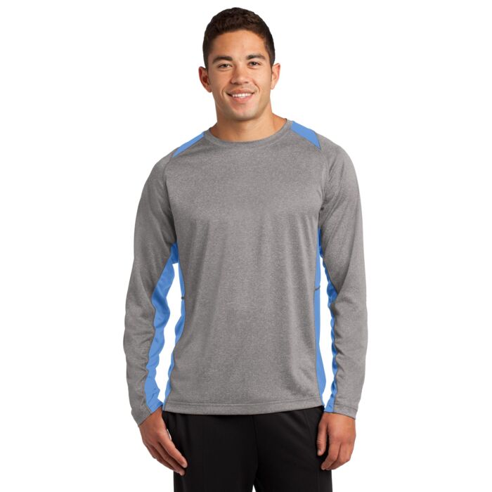 Long Sleeve Heather Colorblock Contender Tee Thumbnail