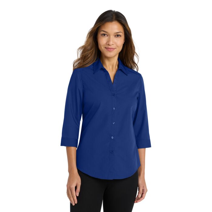 Women's 3/4 Sleeve Carefree Poplin Shirt Thumbnail