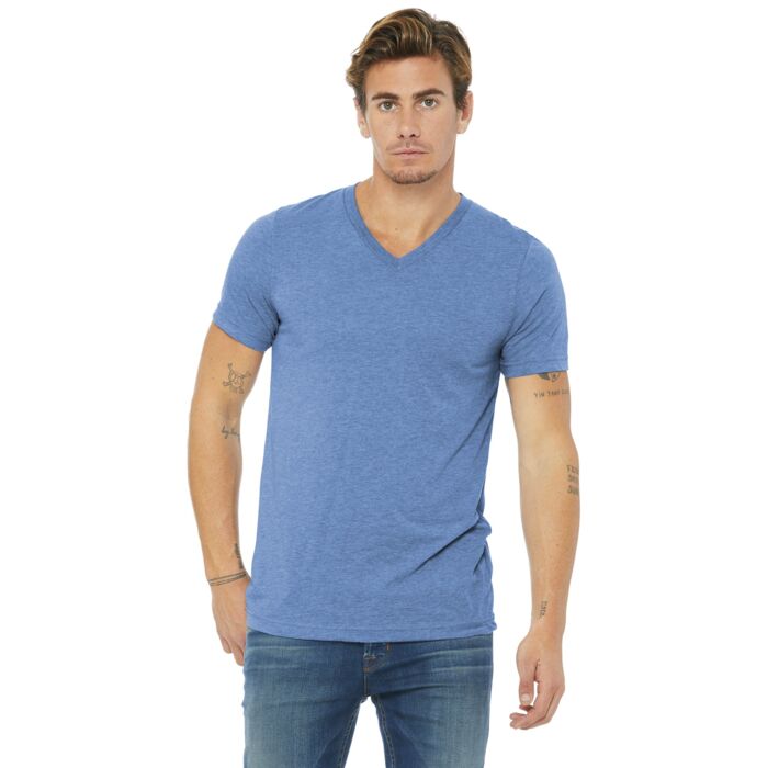 Unisex Triblend Short Sleeve V Neck Te Thumbnail