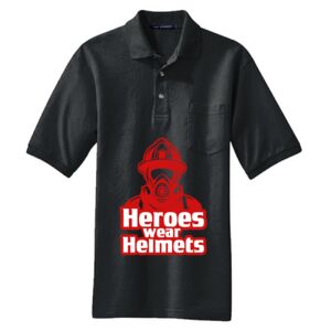 Heavyweight Cotton Pique Polo with Pocket Thumbnail