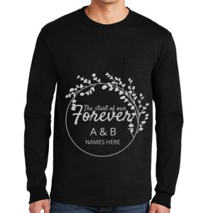 Ultra Cotton ® 100% US Cotton Long Sleeve T Shirt with Pocket Thumbnail