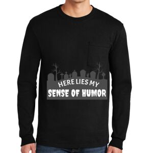 Ultra Cotton ® 100% US Cotton Long Sleeve T Shirt with Pocket Thumbnail