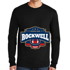 Ultra Cotton ® 100% US Cotton Long Sleeve T Shirt with Pocket Thumbnail