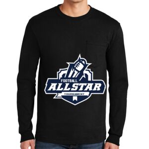 Ultra Cotton ® 100% US Cotton Long Sleeve T Shirt with Pocket Thumbnail