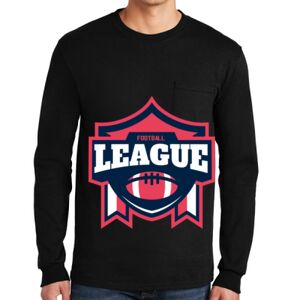 Ultra Cotton ® 100% US Cotton Long Sleeve T Shirt with Pocket Thumbnail