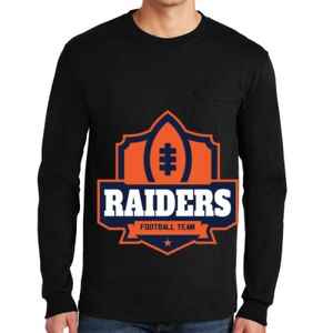 Ultra Cotton ® 100% US Cotton Long Sleeve T Shirt with Pocket Thumbnail