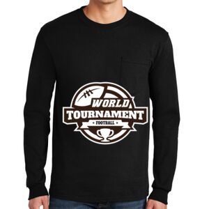 Ultra Cotton ® 100% US Cotton Long Sleeve T Shirt with Pocket Thumbnail