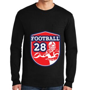 Ultra Cotton ® 100% US Cotton Long Sleeve T Shirt with Pocket Thumbnail